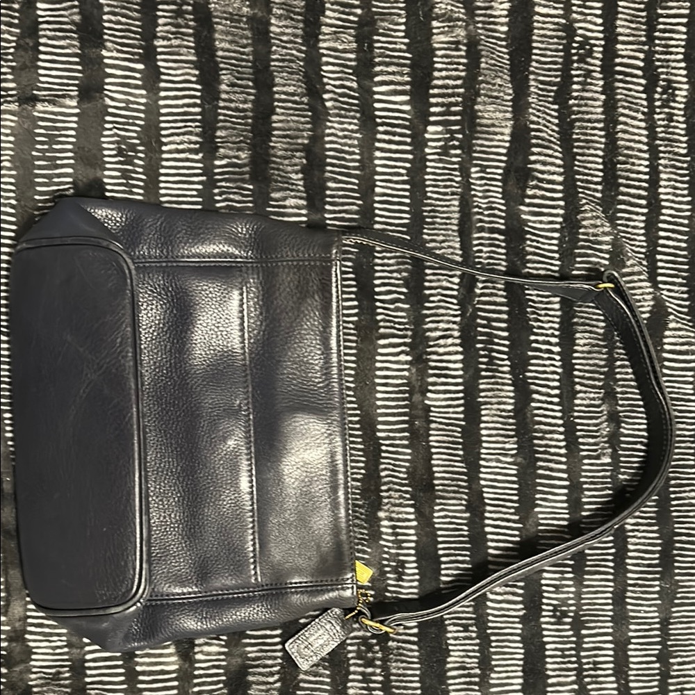Coach Blue Shoulder Bag with Sleek Design